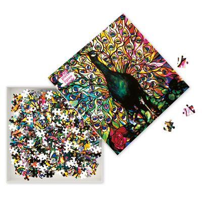 Louis Comfort Tiffany: Unfolded Peacock 1,000-Piece Puzzle