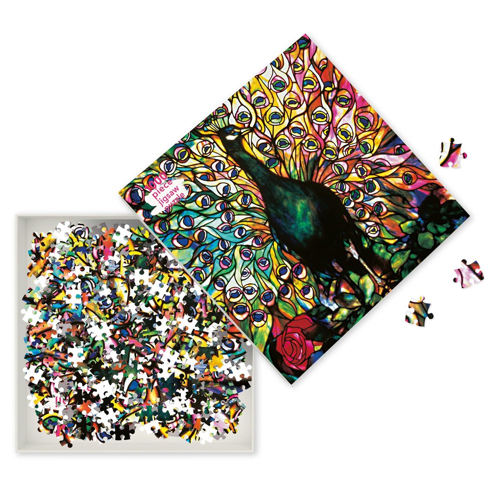 Louis Comfort Tiffany: Unfolded Peacock 1,000-Piece Puzzle