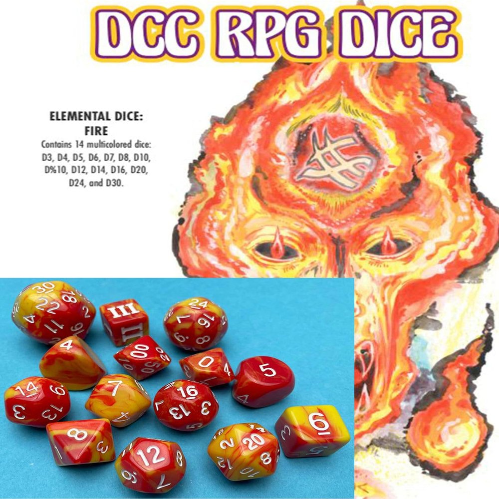 DCC RPG Elemental Dice Set: Fire