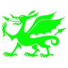 JCM Iron-On Transfer Sticker, Welsh Dragon, Neon Green view 1