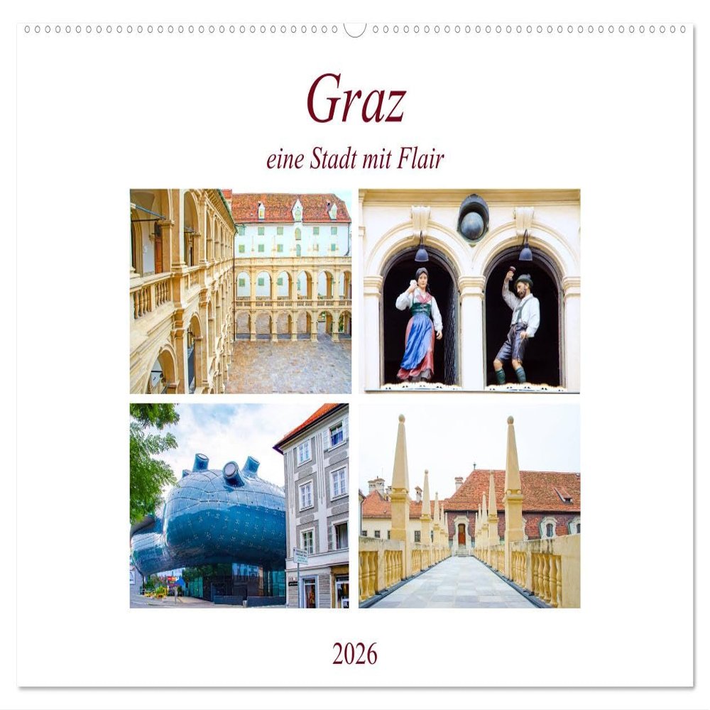 Graz – A City with Flair (2026 Wall Calendar, DIN A2 Landscape)