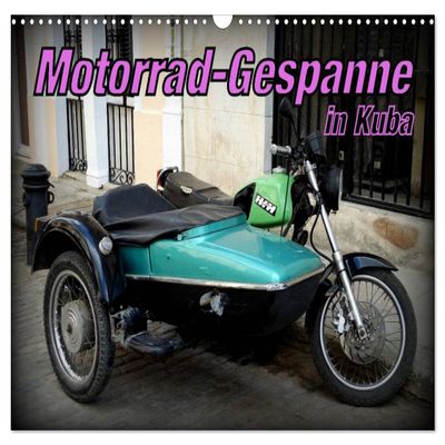 Motorcycle Sidecars in Cuba (2026 Wall Calendar, DIN A3 Landscape)