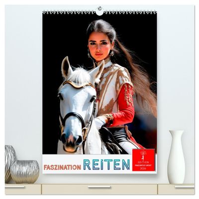 Fascination with Horseback Riding 2026 Premium Wall Calendar, DIN A2 Portrait