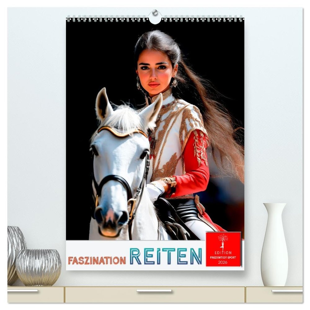 Fascination with Horseback Riding 2026 Premium Wall Calendar, DIN A2 Portrait