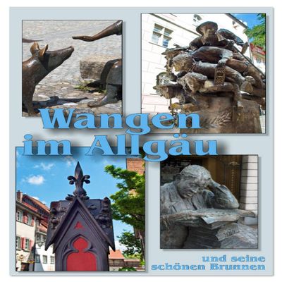 Wangen im Allgäu and Its Beautiful Fountains 2026 Wall Calendar, DIN A4 Portrait