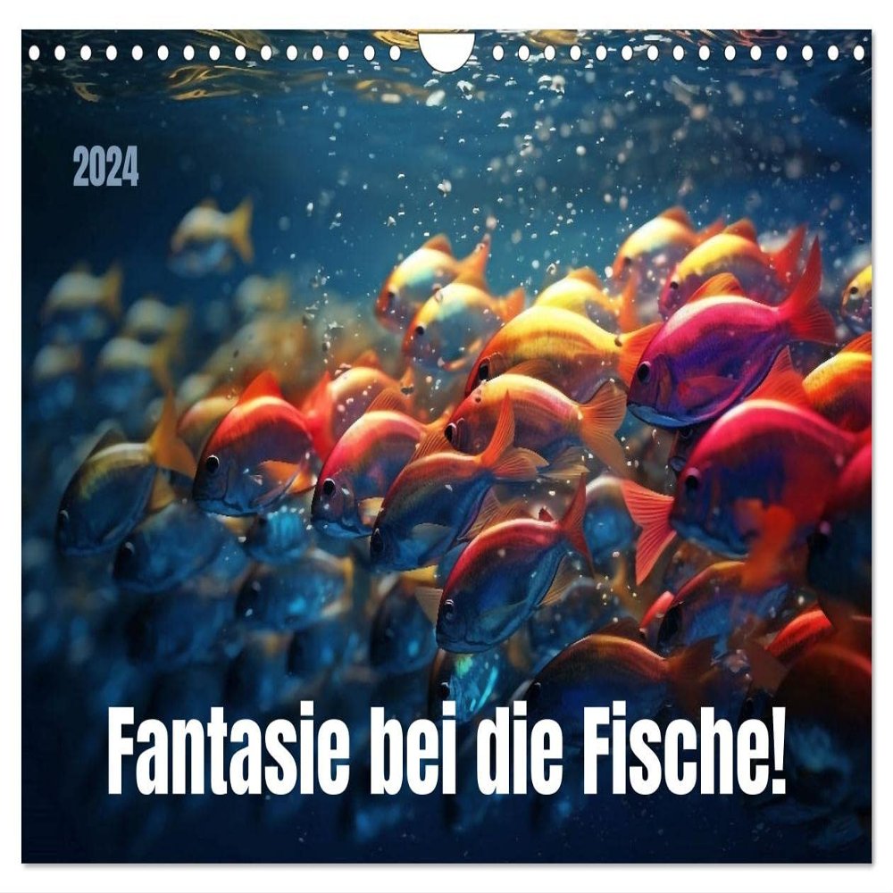 Fantasy Among the Fish! (Wall Calendar 2024, A4 Landscape), CALVENDO Monthly Calendar: Colorful Life Beneath the Surface of Fantasy (CALVENDO Animals)