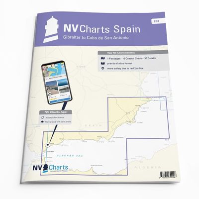 NV Charts NV.Atlas Spain ES 3: Cabo San Antonio to Gibraltar | Mediterranean Nautical Chart, Paper & Digital