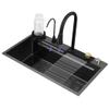 Stainless Steel Single-Bowl Kitchen Sink with Waterfall Spout view 1