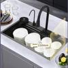 Stainless Steel Single-Bowl Kitchen Sink with Waterfall Spout view 4