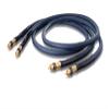 OEHLBACH Series 1 High-End Stereo Audio RCA Cable Set, Made in Germany, Triple-Shielded, Symmetrical, HPOCC Copper, 2 x 1 m, Blue view 1
