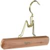 Woodlore 3-Pack Cedar Wood Trouser Hangers, Brushed Finish, Natural Color view 1