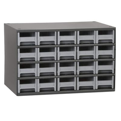 Akro-Mils 19320 Steel Parts Storage Cabinet, 43 cm W x 27.9 cm H x 28 cm D, 20 Drawers