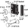 Prime-Line E 2437 Vertical Trim Vintage Lock Set, Cast Steel, Brass-Plated Knobs, Skeleton-Key Lock, 2-1/2-Inch Backset, Right-Hand Inswinging Interior Doors view 2