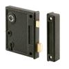 Prime-Line E 2437 Vertical Trim Vintage Lock Set, Cast Steel, Brass-Plated Knobs, Skeleton-Key Lock, 2-1/2-Inch Backset, Right-Hand Inswinging Interior Doors view 3