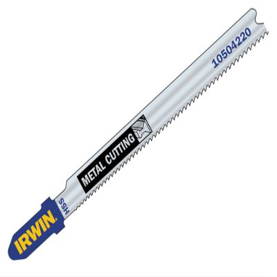 Irwin T123X HSS Jigsaw Blades, 100 mm, 10–20 TPI, 5-Pack, Progressive, for Metal, T-Shank, 10504233
