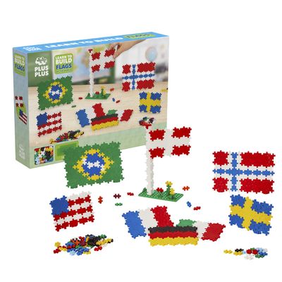 Plus-Plus 3932 Ingenious Construction Toy, Flags of the World, 700 Pieces