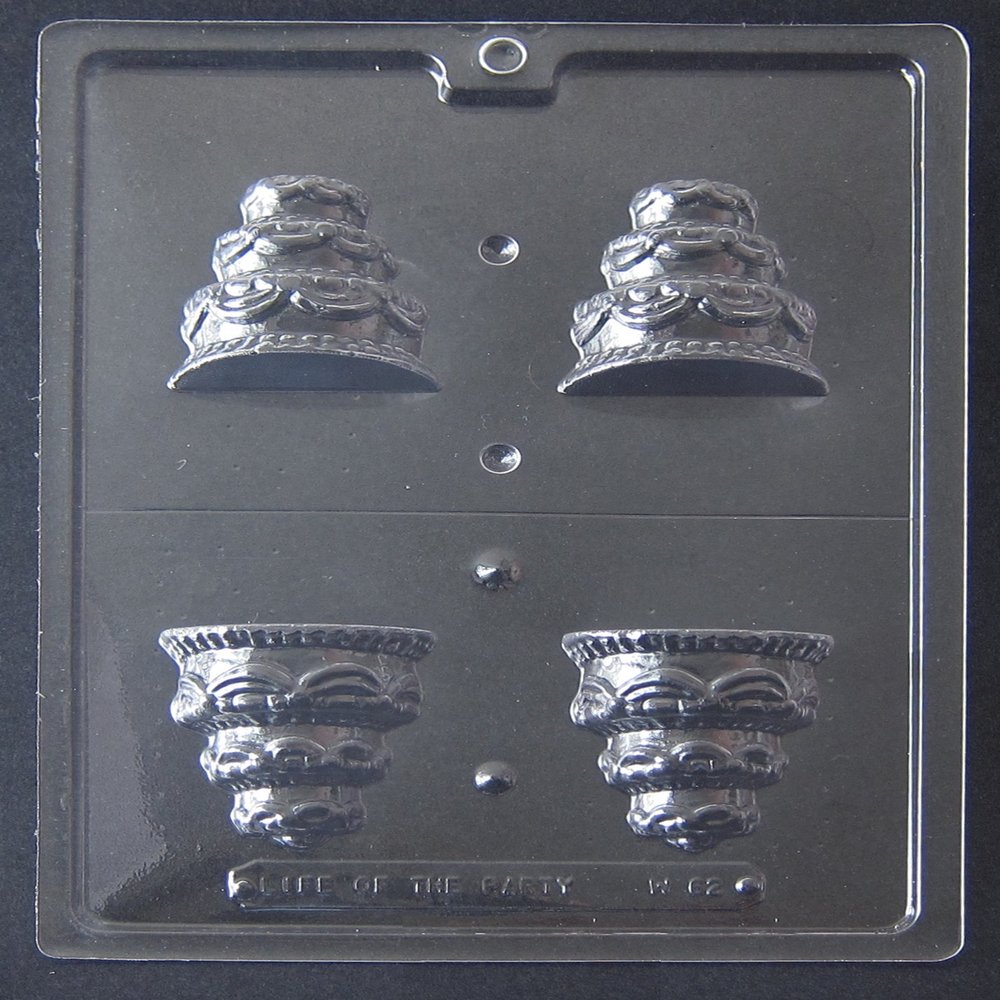 Cybrtrayd W062 3D Wedding Cake, Chocolate and Candy Mold