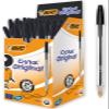 BIC Cristal Original Black Ballpoint Pens, 0.32 mm Line Width, 50 Count view 1