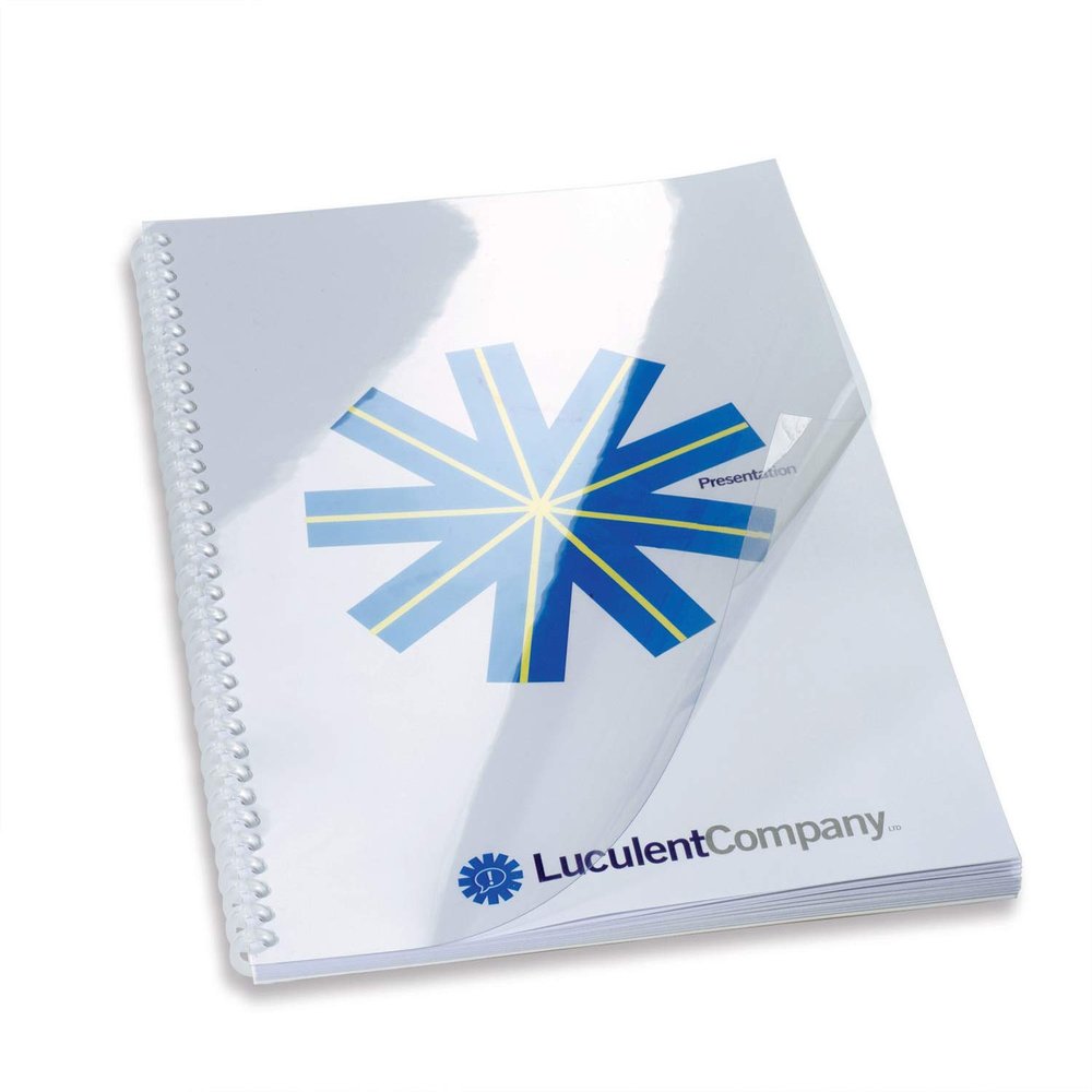 GBC HiClear Binding Covers, 240 Micron, A4, Crystal Clear, 100 Count
