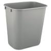 Rubbermaid Rectangular Wastebasket, 12.9 L, PE, Gray view 2