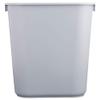 Rubbermaid Rectangular Wastebasket, 12.9 L, PE, Gray view 3