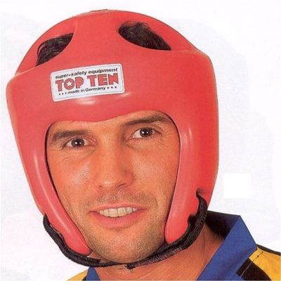 Top Ten TOP TEN Fight Head Guard, L, Red