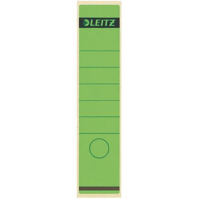 Leitz Self-Adhesive Spine Labels for Standard and Rigid Cardboard Binders, 80 mm, 62 x 285 mm, Green, 10 Pack, 16400055