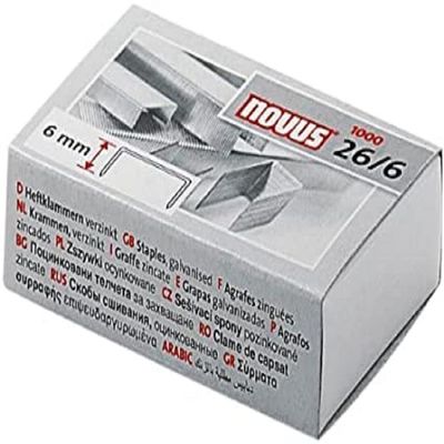 Novus 40-0056 26/6 Galvanized Staples, 1,000 Count