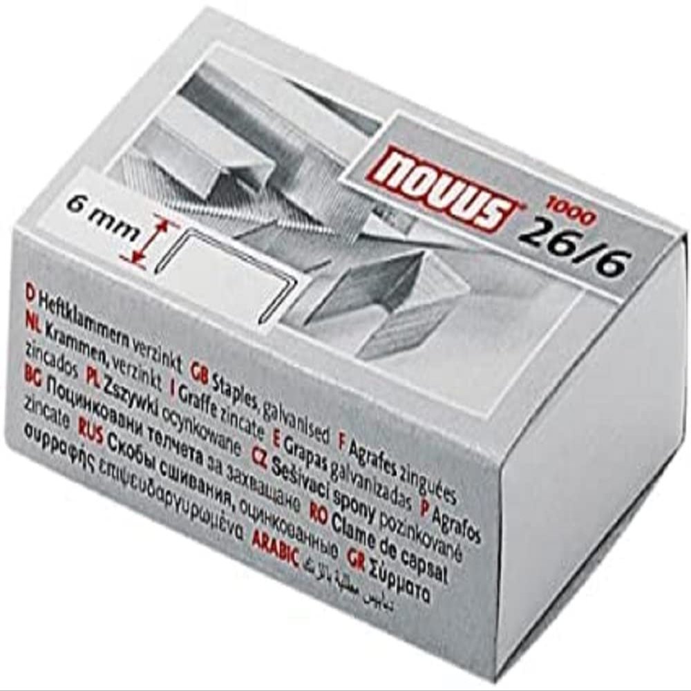 Novus 40-0056 26/6 Galvanized Staples, 1,000 Count