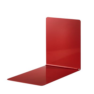 ALCO-Albert Metal Bookends, Red, 2-Piece Set