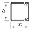 OBO Bettermann WDK Cable Duct 25 x 25 mm, White RAL 9010 view 2