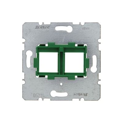 Hager Mechanism Mounting Plate Holder, Green, 2-Gang