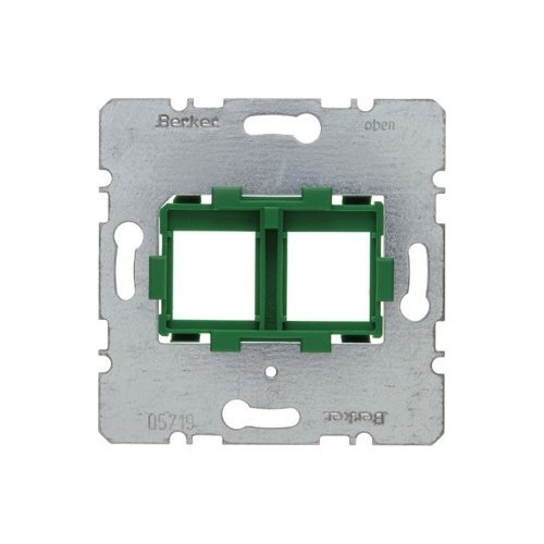 Hager Mechanism Mounting Plate Holder, Green, 2-Gang