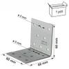 Simpson ANPS Angle Connector 60 x 60 x 2.0 x 60, Hot-Dip Galvanized (ANPS206660) view 2