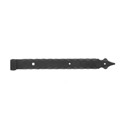 PollmannBaubeschläge Strap Hinge with Eye, 16 x 800 mm, Black