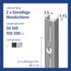 Element System Single-Row Wall Rails, 100 cm, White Aluminum, 2-Pack view 4