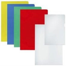 Herlitz Clear Document Sleeves, A4, PP, Red, 0.115 mm