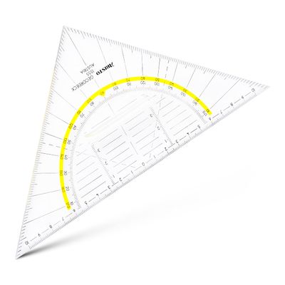Aristo AR1555/2 Set Square with Fixed Handle, 22.5 cm Hypotenuse, Transparent