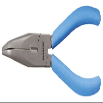 GEDORE 8132 AB-160 TL Flat-Round Pliers, 160 mm, 1-Component Handle, Cutter, Angled