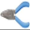 GEDORE 8132 AB-160 TL Flat-Round Pliers, 160 mm, 1-Component Handle, Cutter, Angled view 1
