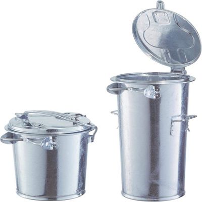 FORMAT System Waste Bin, 65 L, Galvanized, Without Handle