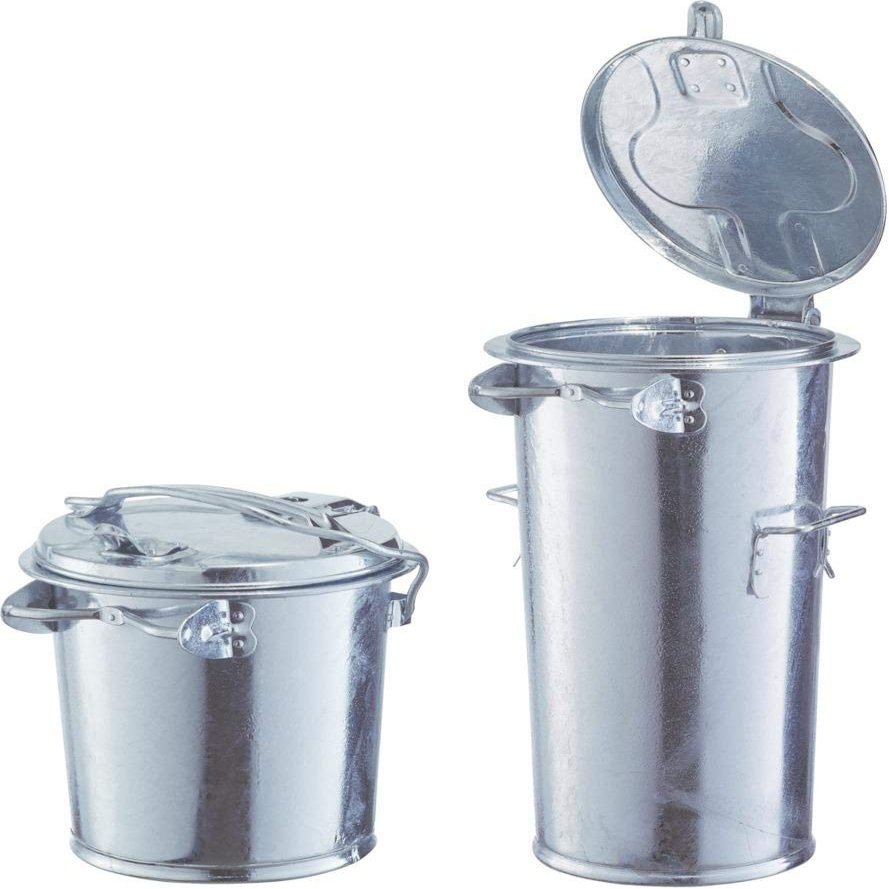 FORMAT System Waste Bin, 65 L, Galvanized, Without Handle