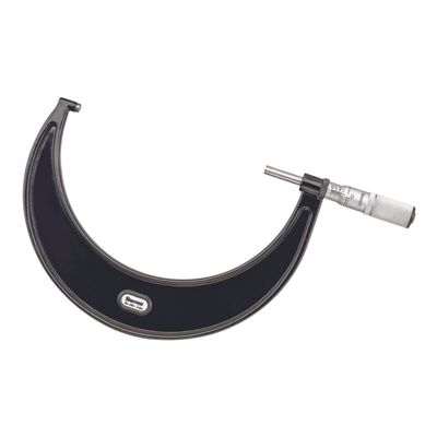 Starrett T436.1XFL-6 Outside Micrometer, Friction Thimble, Lock Nut, Carbide Faces, 0-6 in Range, ±0.00005 in Accuracy