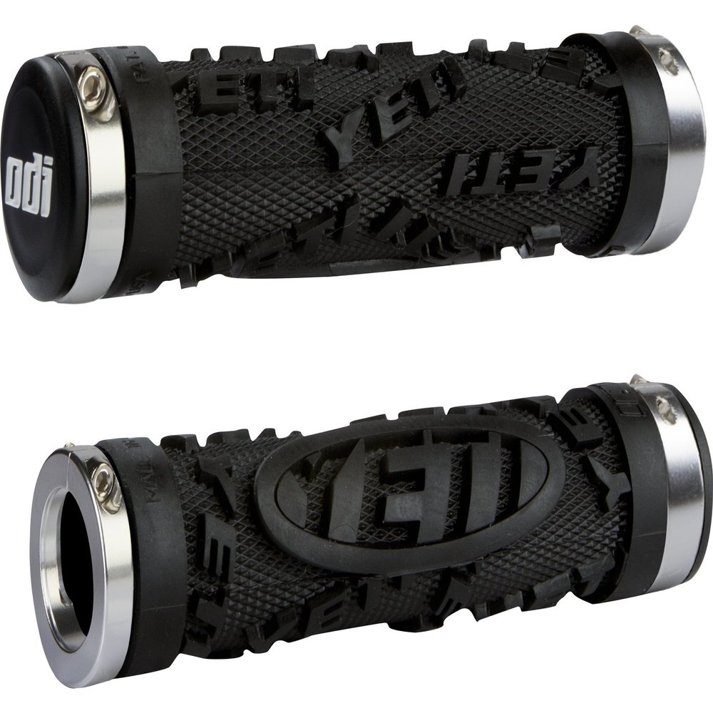 ODI 31515 Yeti Hardcore MTB Grips Bonus Pack, Black/Silver, 130 mm, D30YHB-S