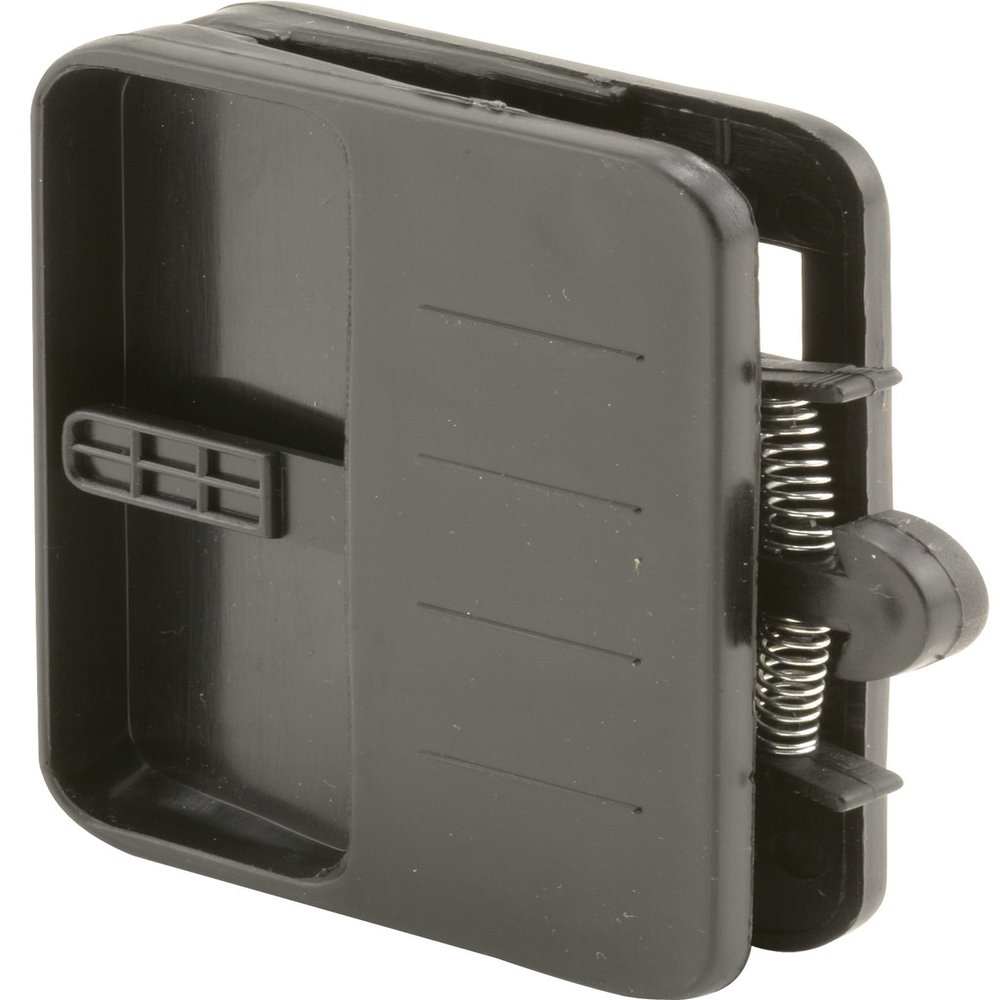 Prime-Line 147 Screen Door Latch and Pull with Security Lock, Black