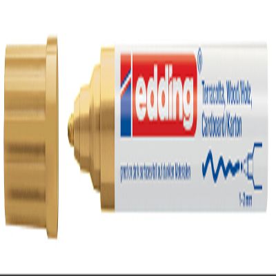Edding 4040 Matte Ink Marker, Gold, 1–2 mm Round Tip
