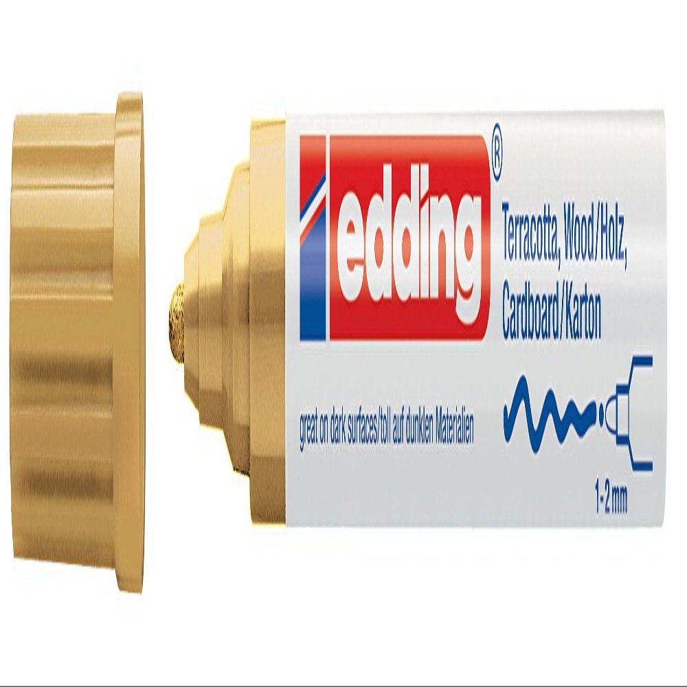 Edding 4040 Matte Ink Marker, Gold, 1–2 mm Round Tip