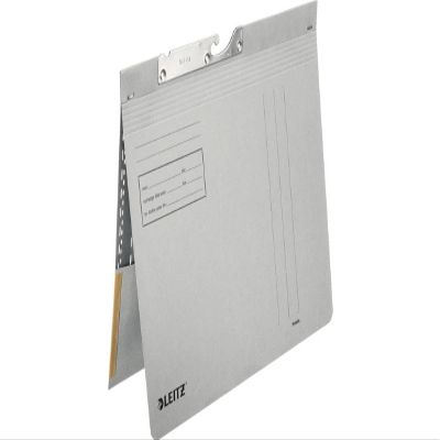 LEITZ Suspension File with Pocket, A4, Gray, Pack of 50