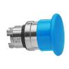 40 mm Blue Mushroom Pushbutton Head view 1