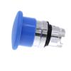 40 mm Blue Mushroom Pushbutton Head view 2
